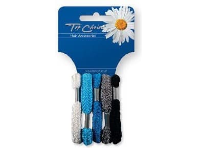 Top Choice Thick braided rubber bands, mix of colors 5 pcs. 21527