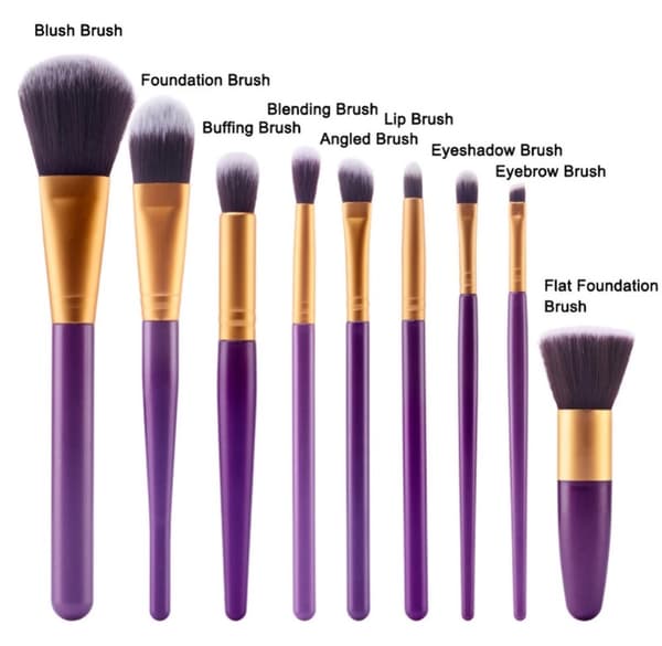 9-delars Borstset från KABUKI-MINERALS