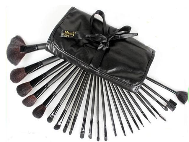 Makeup brush set 24st olika make up penslar i fin mjuk väska