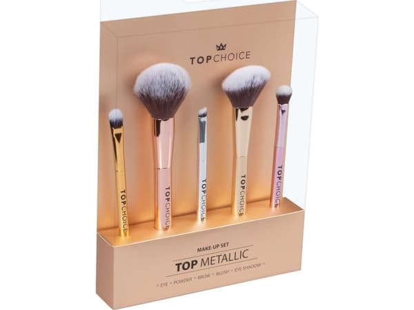 Top Choice Top Choice Make-up brush set METALLIC (38303) 1 pack-5 pcs