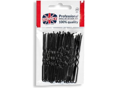 Ronney Professional hair buns long, black 40 pcs.