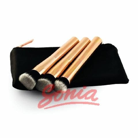 Makeup Revolution Ultra Metals Go Set of brushes for facial contouring 1op.-3p
