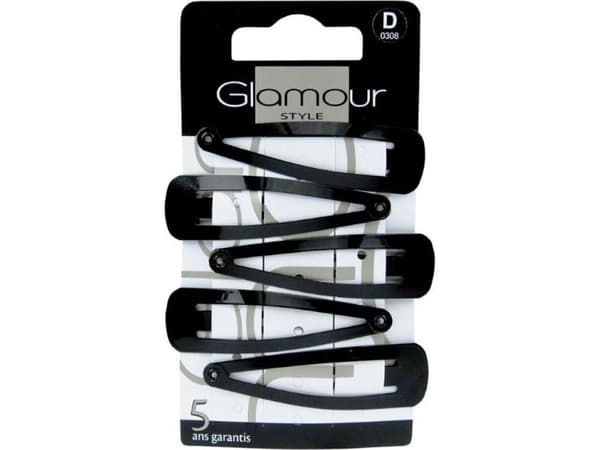 GLAMOUR_Hair clips black 5pcs