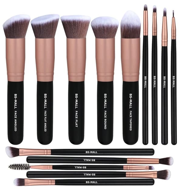 BS01 - BS-MALL 14 st. eksklusive Makeup / makeup børster af bedste kvalitet