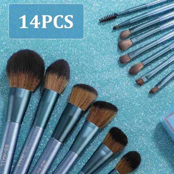 BS03 - BS-MALL 14 st. eksklusive Makeup / makeup børster af bedste kvalitet