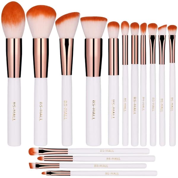 BS10 - BS-MALL 15 st. eksklusive Makeup / makeup børster af bedste kvalitet