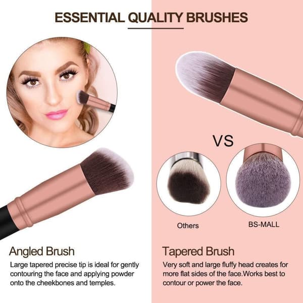 BS14 - BS-MALL 22 st. eksklusive Makeup / makeup børster af bedste kvalitet