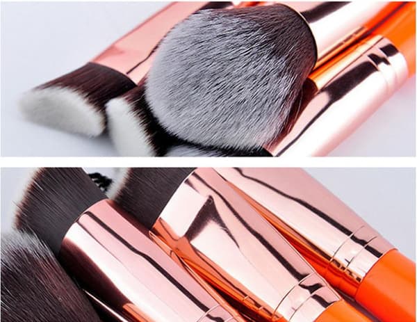 15 pcs Professional makeup brushes with practical bag (Pink)