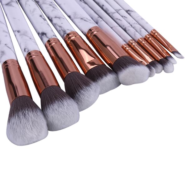 10st Professionella sminkborstar, make up set, marmor