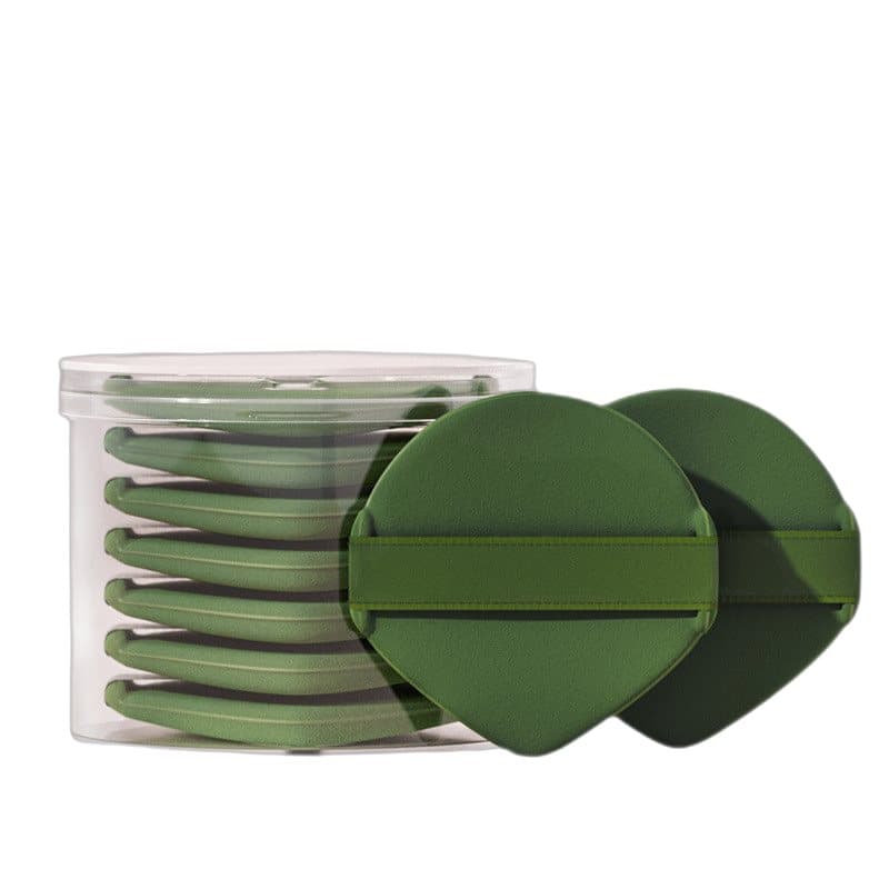 Sminkapplikatorer med förvaringsbox 7-pack Grön