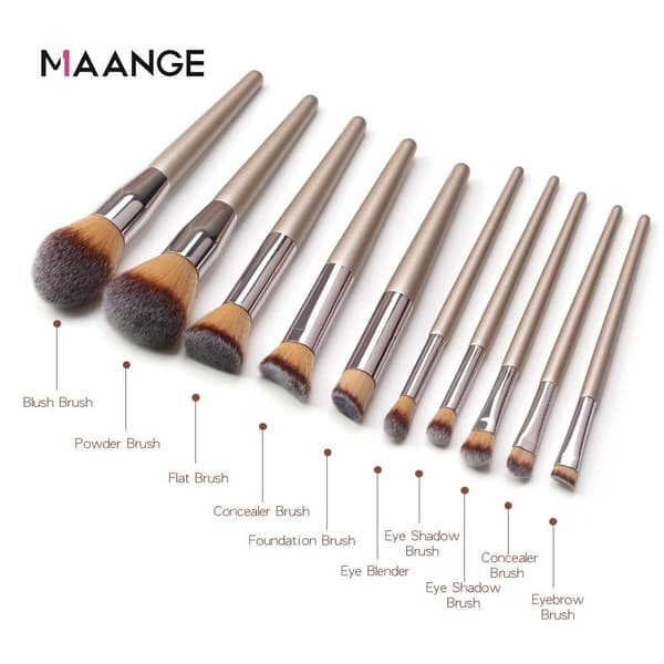 MAG5773 Premium - 10 stk. eksklusive make-up / make-up børster af bedste kvalitet