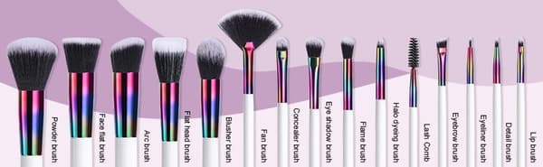 BS27 - BS-MALL 18 st. eksklusive Makeup / makeup børster av beste kvalitet