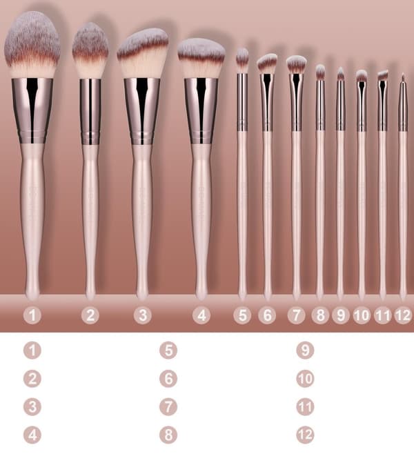 BS29 - BS-MALL 15 st. eksklusive Makeup / makeup børster af bedste kvalitet