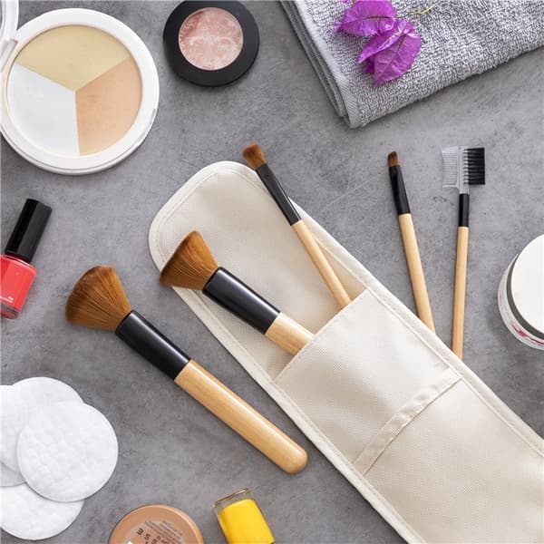 InnovaGoods Miset make-up børster i træ x5