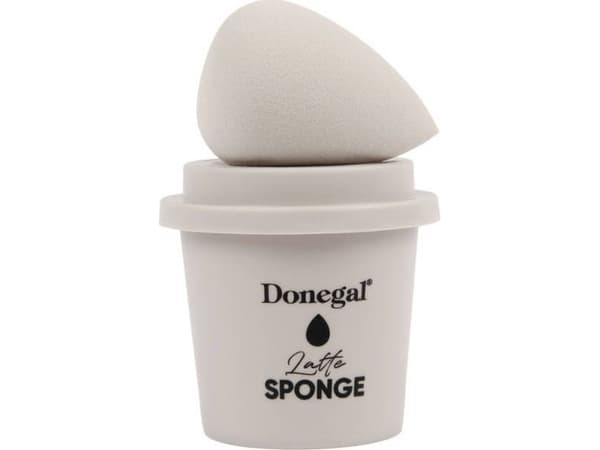 DONEGAL Morning Coffee - Latte makeup sponge with case (4350) 1pc