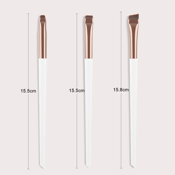 3kpl meikkisiveltimiä Eyeshadow Eyeliner Eyebrow Makeup - Valkoinen + kulta