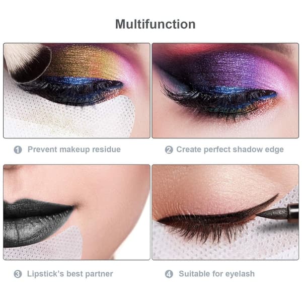INF 100 stycken ögonskuggsskydd ögonskuggsdyna för ögonmakeup, förhindrar sminkrester