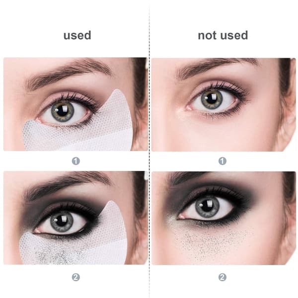 INF 100 stycken ögonskuggsskydd ögonskuggsdyna för ögonmakeup, förhindrar sminkrester