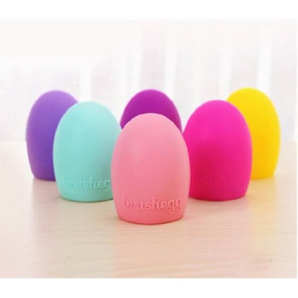 Kingwing® 1 stycke silikon kosmetisk rengöring Makeup Brush Gel Cleanser Tool Slumpmässig färgtvätt