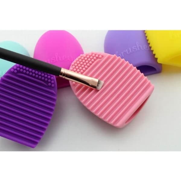 Kingwing® 1 stycke silikon kosmetisk rengöring Makeup Brush Gel Cleanser Tool Slumpmässig färgtvätt