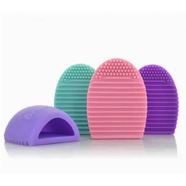 Kingwing® 1 stycke silikon kosmetisk rengöring Makeup Brush Gel Cleanser Tool Slumpmässig färgtvätt