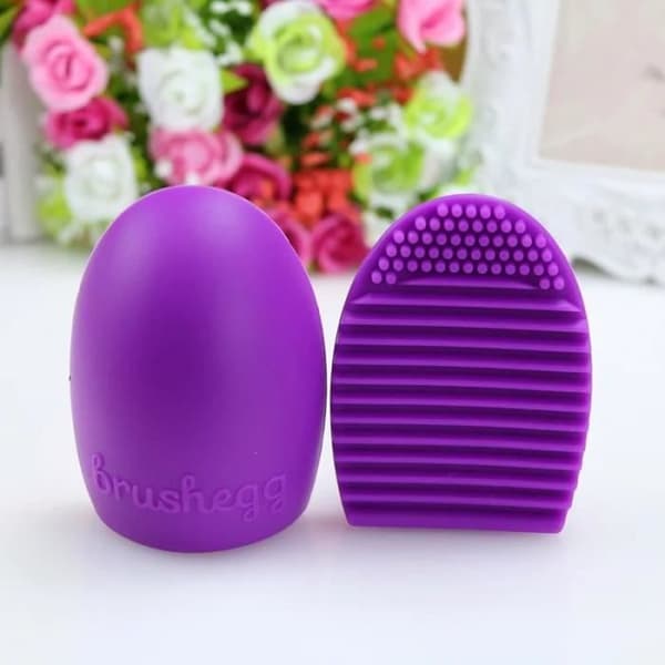brushegg kosmetiska rengöringsmedel borstar purplecosmetics rengöringsverktyg