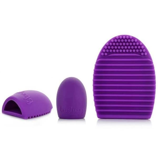 Rengöringshandske MakeUp tvättborste Scrubber Board Cosmetic Ren mörklila