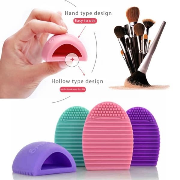 Silikon Brushegg Makeup Brush Wash Cleansing Glove Scrubber Board Cosmetic-Foundation Cleansing Tool
