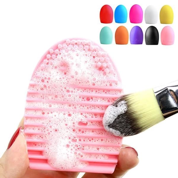 1 PC Mode damägg rengöringshandske tvättborste Scrubber Board Sminkborste - Rose Red