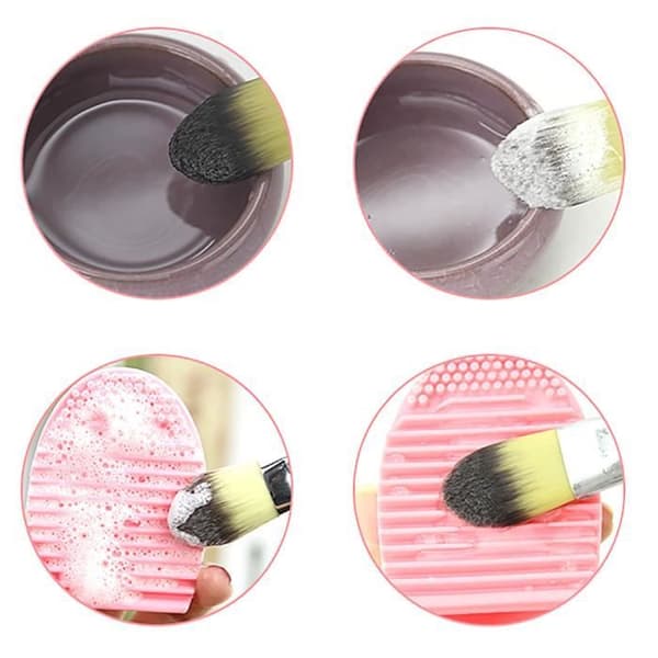 1 PC Fashion Damägg Rengöringshandske Tvättborste Scrubber Board Sminkborste - Vit