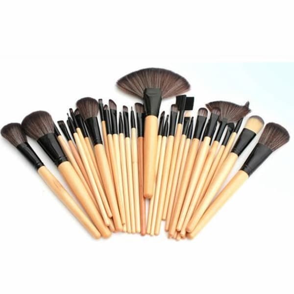 32st Professionell mjuk kosmetisk ögonbrynsskugga Makeup Brush Kit + väska