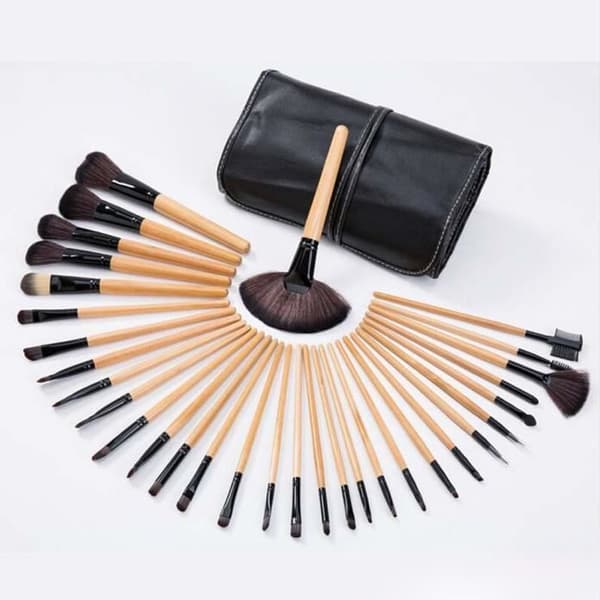 32st Professionell mjuk kosmetisk ögonbrynsskugga Makeup Brush Kit + väska