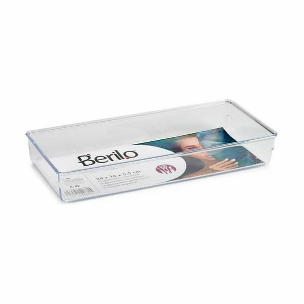 Multifunktionel organizer Berilo CH99113 Gennemsigtig Plastik 15,5 x 5,5 x 34,5 cm MULTIFUNKTIONEL (36 Enheder)