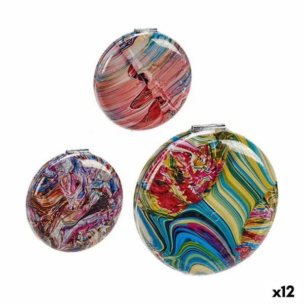 Lommespeil Krystall Plast 8 x 2,4 x 8 cm (12 enheter)