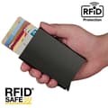 Miniatyrbild 3 av 5: PopUp Smart korthållare skjuter Fram 8st Kort RFID-NFC Säker- Svart