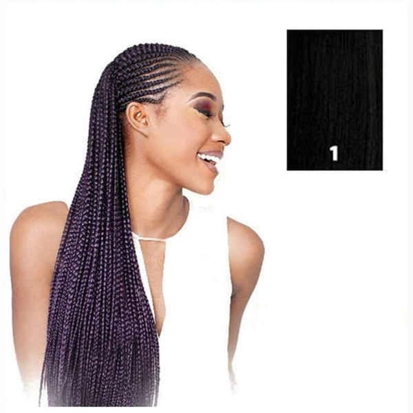 Extensions til håret X-Pression Sort Syntetisk 208,28 cm pelo sintetico Nº 1
