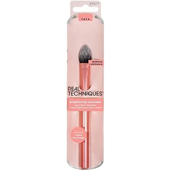 Real Techniques Brightening Makeup Brush, Kitten Paw Brush passar under ögat, döljer mörka cirklar,