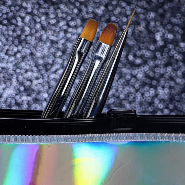 NAILSOFTHENIGHT Nail Art Brush - set (3 borstar + fodral)