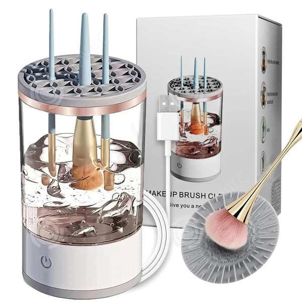 INN Ultrasonic Cleaner 500mah 9x16cm USB-laddning 7000rpm Elektrisk sminkborstrengöring för tvätt och torkning