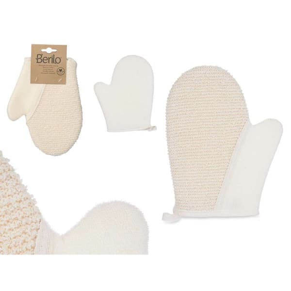 Skrubbehandske Berilo B7081-10 Hvid Beige (12 enheder)