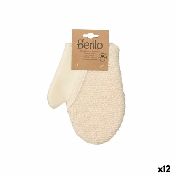 Skrubbehandske Berilo B7081-10 Hvid Beige (12 enheder)
