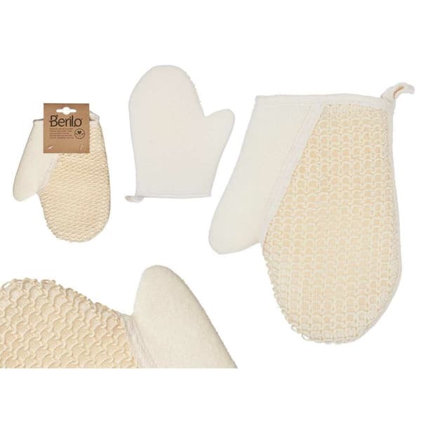 Skrubbehandske Berilo B7083-10 Hvid Beige (12 enheder)
