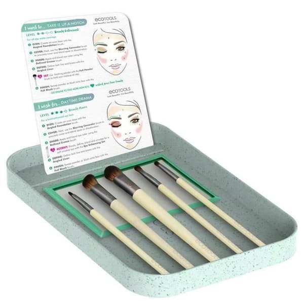 Kit för Ögonen - EcoTools - Daglig Definition - 5 borstar - Bambuhandtag - Kompakt förpackning