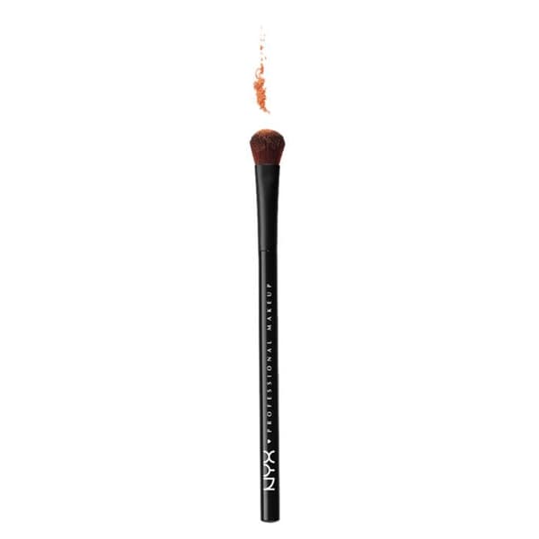 Ögonbrynspensel - NYX Professional Makeup - Pro Dual Brow Brush - Syntetiska fibrer - Svart - Tät rundad