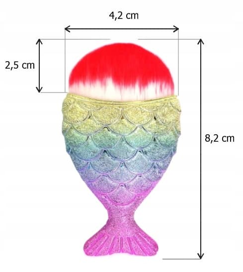 Rybka Mermaid Ombre-borste för smink, dammtorkning, Ombre