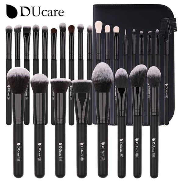 Makeupbørster, professionel kvalitet, fuldt sæt, DF2725-BG09 -(27 stk)