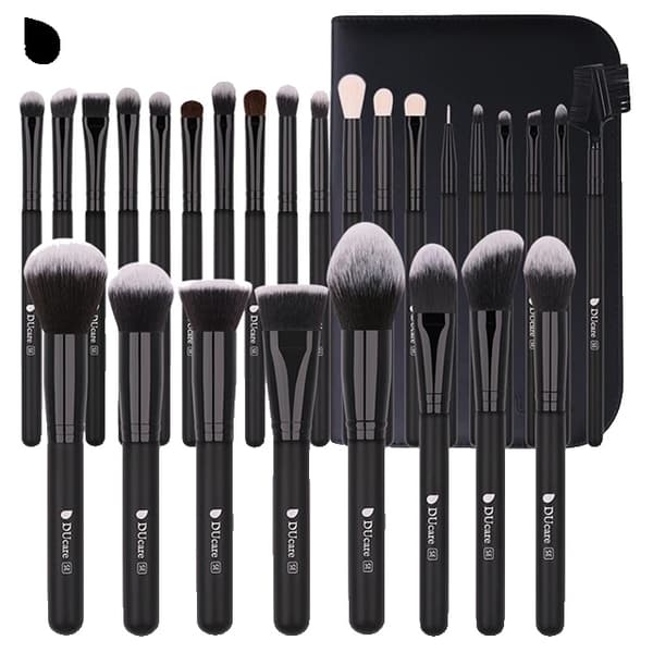 Makeupbørster, professionel kvalitet, fuldt sæt, DF2725-BG09 -(27 stk)