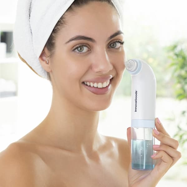 BRUGT Genopladelig ansigtsrens Hydro-cleanser til rensning af urenheder i ansigtet InnovaGoods Hyser Hvid (Refurbished B)