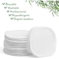 Miniatyrbild 4 av 4: Ekologisk återanvändbar organisk bambu sminkborttagning bomullsrondeller Fyrkantig smink 16 delar tvättbar väska Ekobiologisk fiber