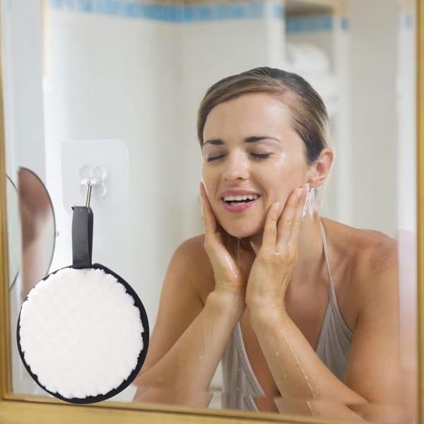 Tvättbar Makeup Remover Bomull 6st, Tvätta Ansiktet Djuprengöring Lata rengöring Båda sidorna Rengöringsduk